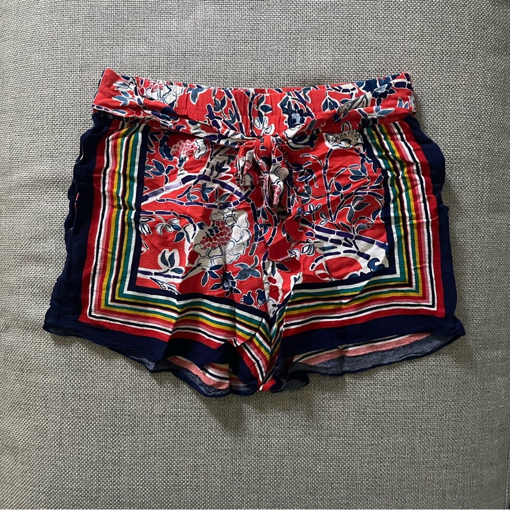 Ett:twa by Anthropologie red floral shorts, XS